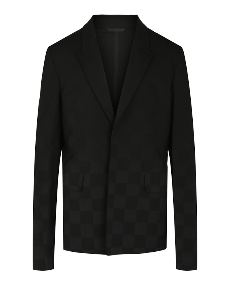 Givenchy Slim Fit Micro Windowpane Check Blazer Black
