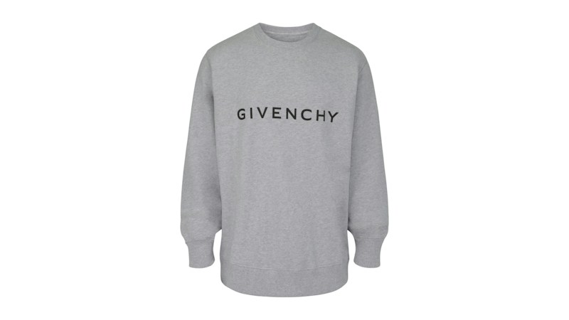 Givenchy Slim-Fit Print Logo Sweatshirt Light Grey