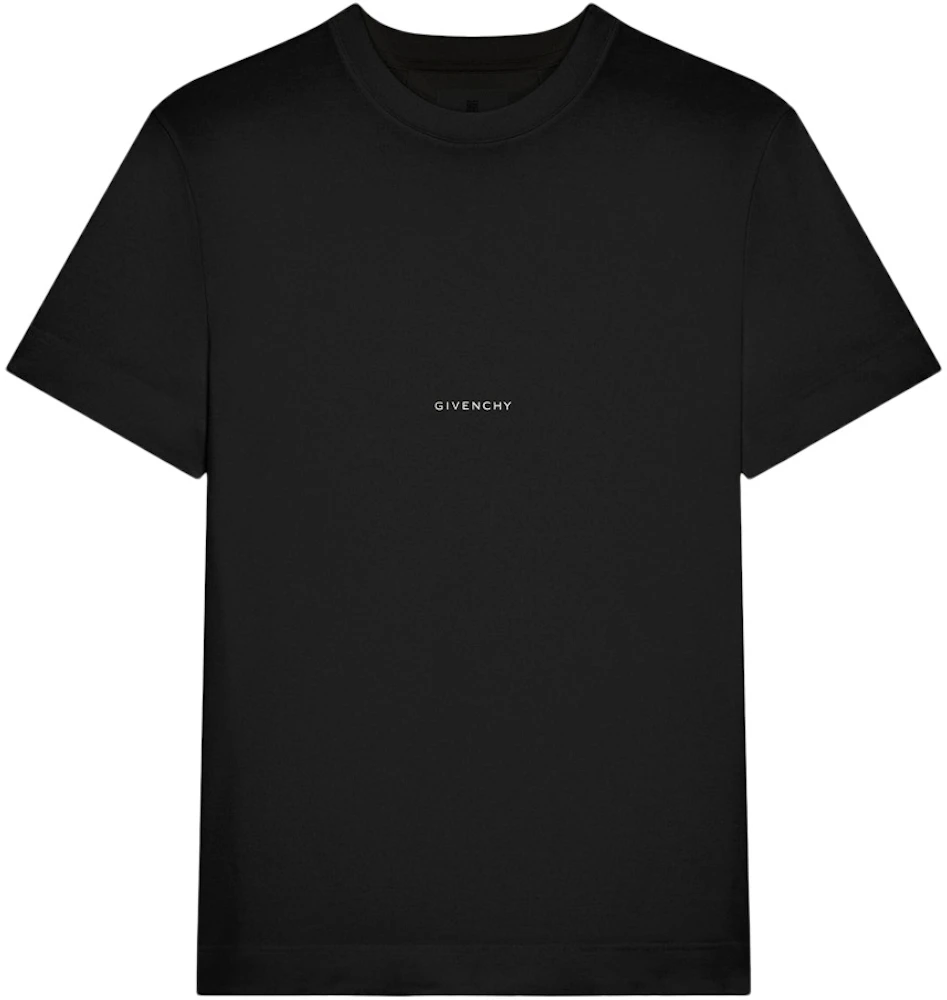 Givenchy Slim Fit Printed Jersey T-Shirt Black/White Men's - SS23 - US