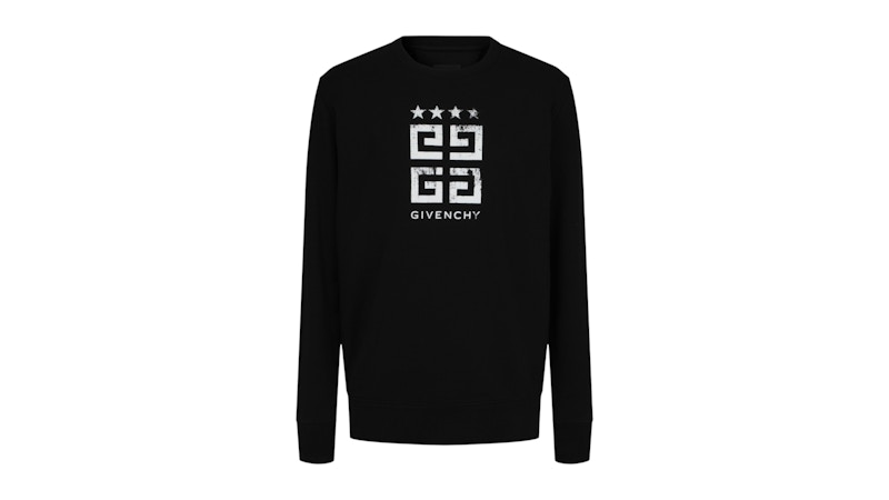 Givenchy Slim-Fit Stars 4G Logo Sweatshirt Black Men's - US