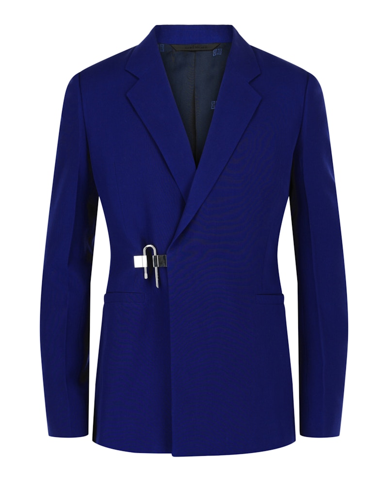 Givenchy Slim Fit U-Lock Blazer In Wool Cobalt