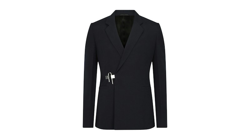 Givenchy Slim Fit in Wool with U-Lock Buckle Jacket Navy