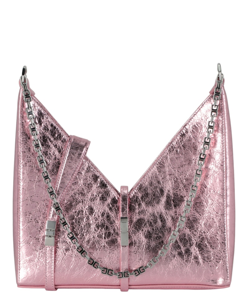 Givenchy Small Metallic Cut Out Shoulder Bag Pink