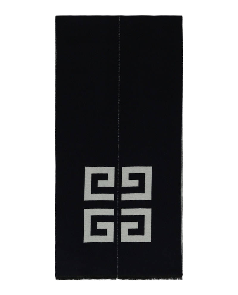 Givenchy Split Logo Scarf Navy