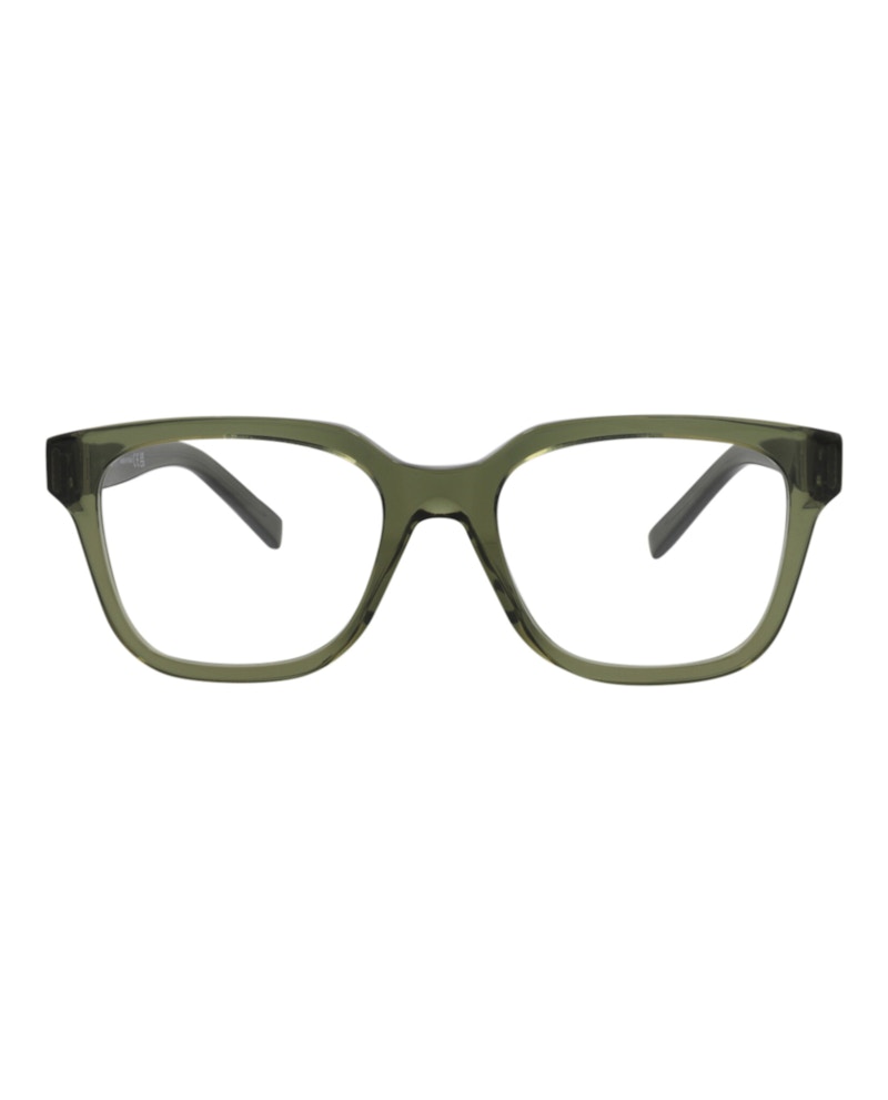 Pre-owned Givenchy Squareframe Acetate Optical Frames In Green Green Transparent (gv50040i/53/096)