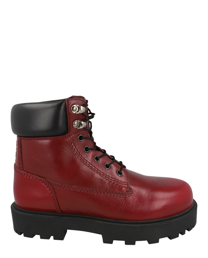 Pre-owned Givenchy Men's  Storm Laceup Boots Sneakers In Cherry In Red