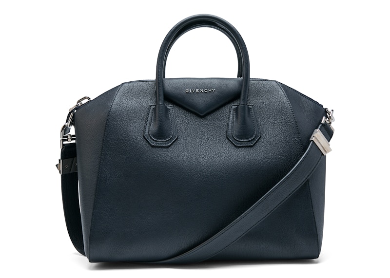 Givenchy Antigona Tote Sugar Goatskin Medium Navy in Leather with