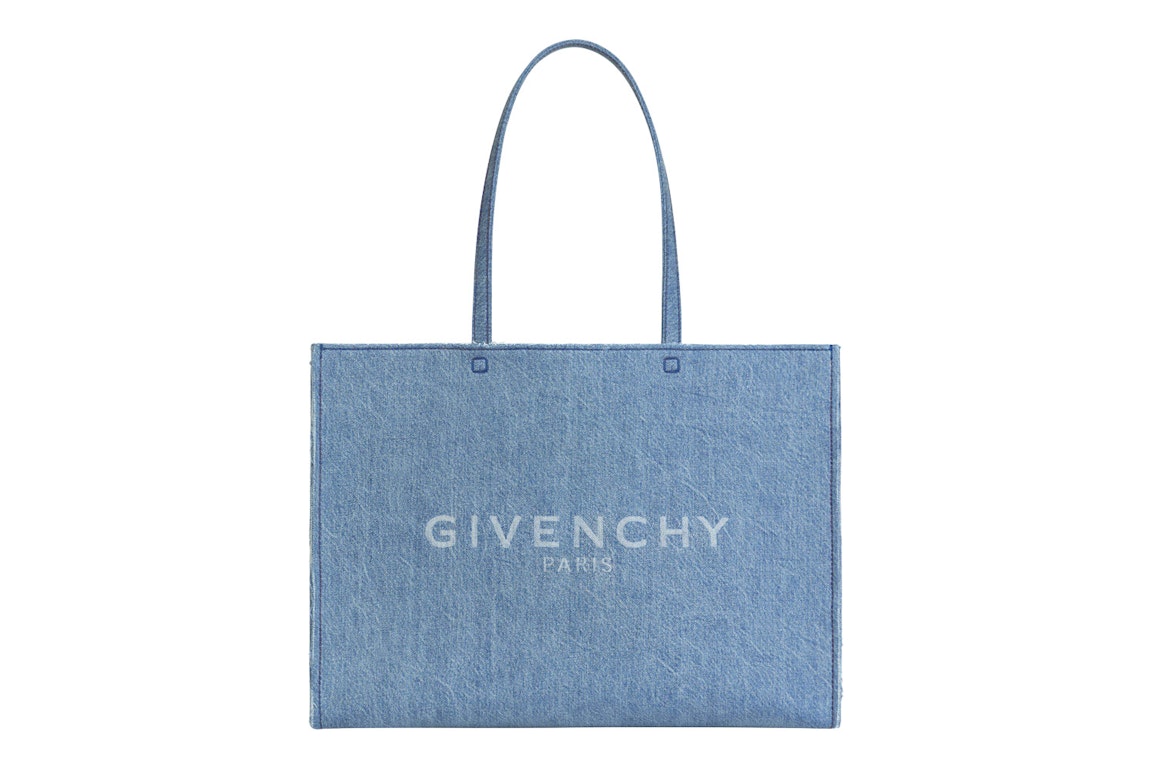 Pre-owned Givenchy Tote In Denim Large G Medium Blue
