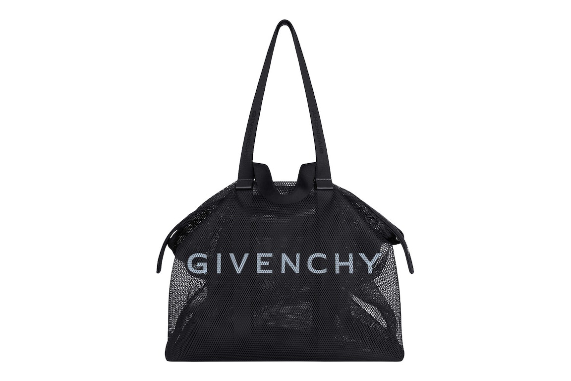 Pre-owned Givenchy Tote In Mesh Large G Black