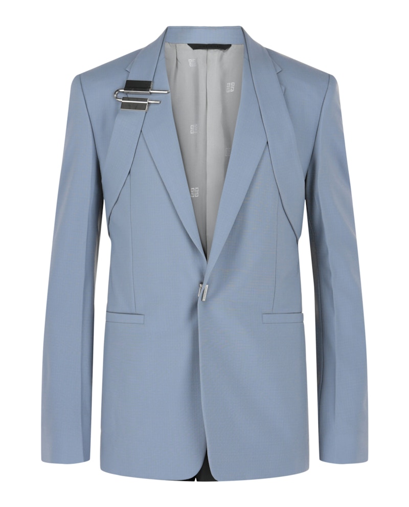 Givenchy U-Lock Harness Blazer Pearl Grey Men's - US