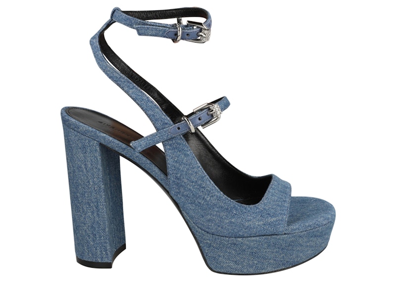 Givenchy Voyou Platform Sandals Denim (Women's) Sneakers in Medium Blue