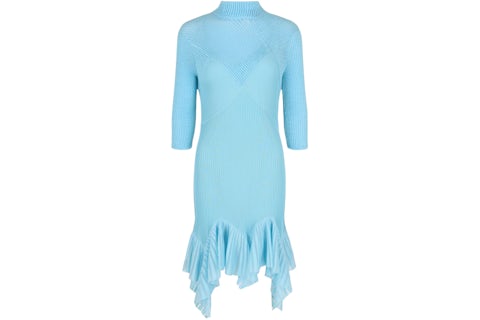 Givenchy Women's Asymmetric Handkerchief Dress Aquamarine - US Givenchy Women's Asymmetric Handkerchief Dress Aquamarine - US