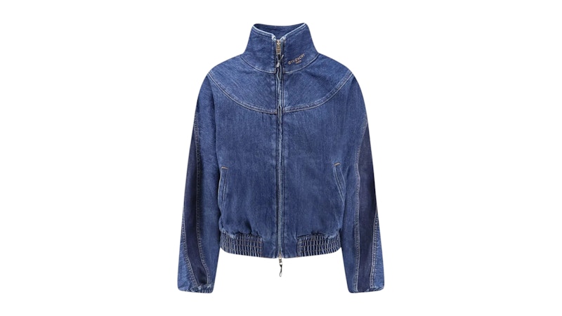 Givenchy Women's Denim Bomber Jacket Blue