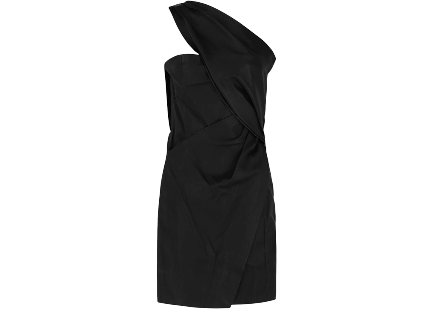 Givenchy Women's One-Shoulder Leather Dress Black - US Givenchy Women's One-Shoulder Leather Dress Black - US
