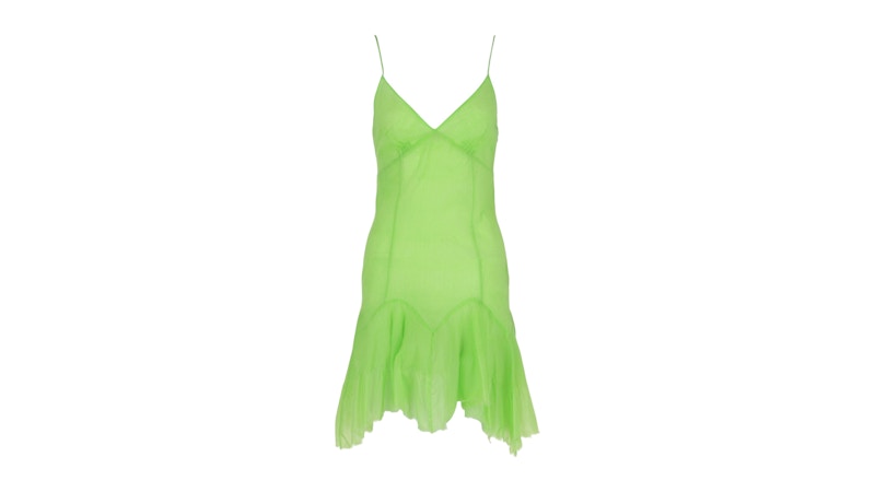 bright green mini dress Bambi Ruched Mini Dress Forest Green L main image 1