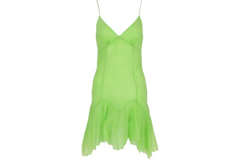 Givenchy Women's Paneled Mini Dress Bright Green - US Givenchy Women's Paneled Mini Dress Bright Green - US