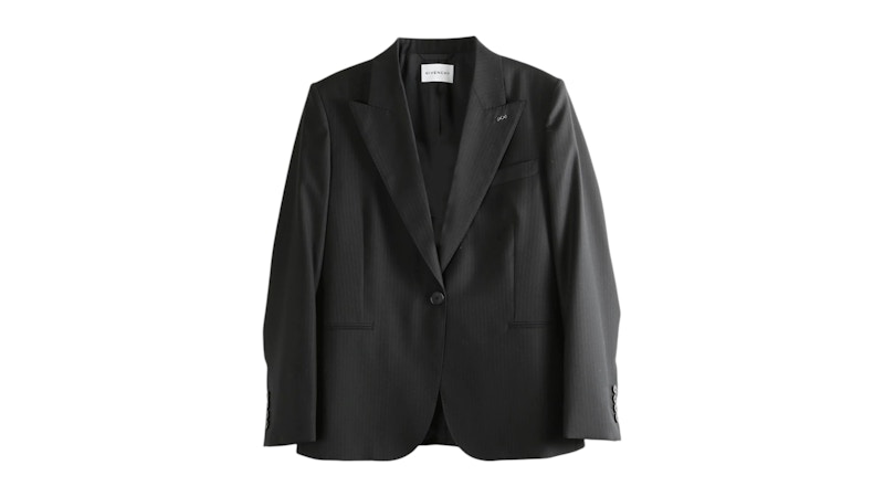Givenchy Women's Single Breasted Jacket Grey Mix