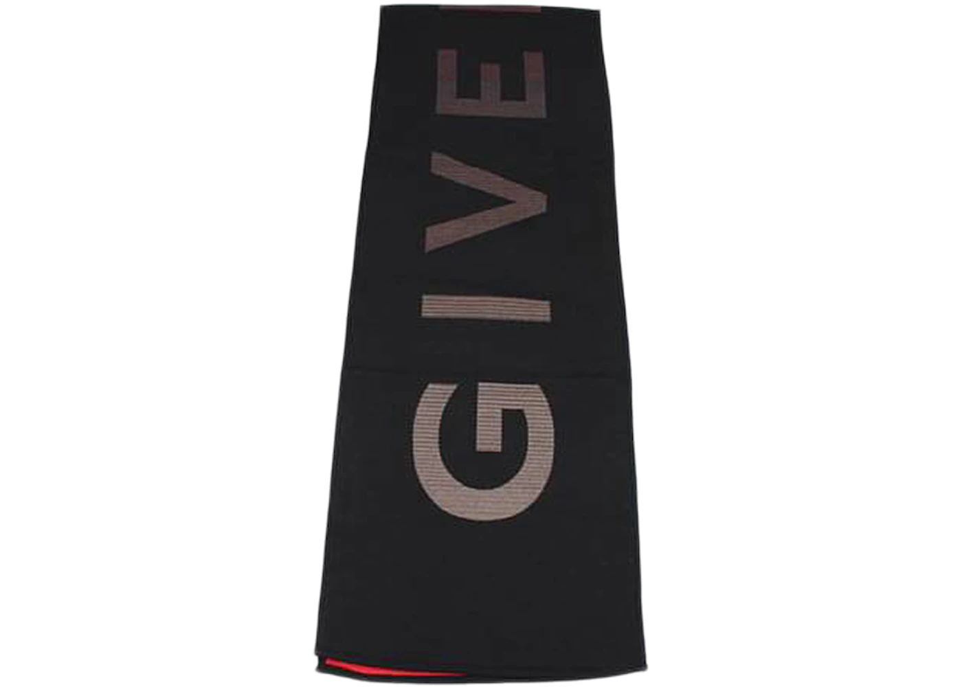 Givenchy Wool Gradient Logo Scarf Black/Multi Red Men's - US