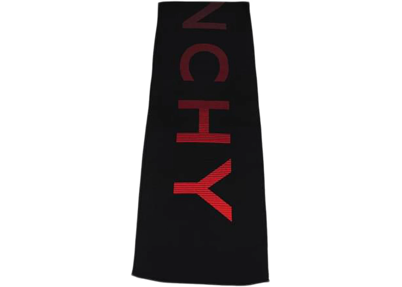 Givenchy Wool Gradient Logo Scarf Black/Multi Red Men's - US