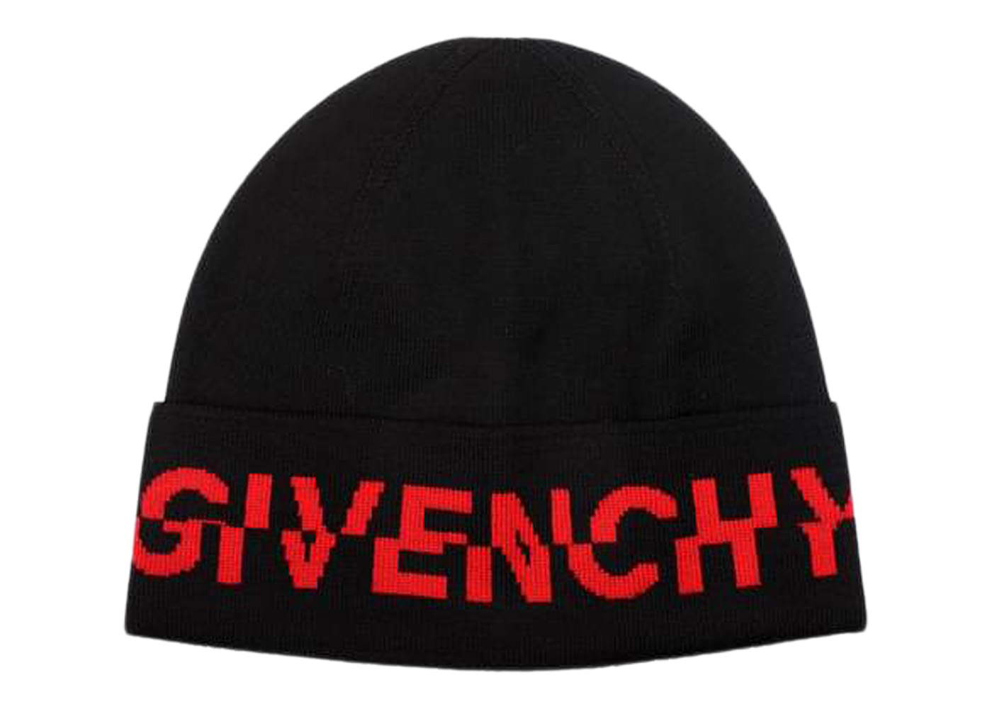 Givenchy Wool Split Logo Hat Black Red Men s US