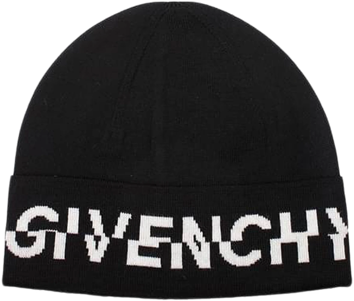 Givenchy Wool Split Logo Hat Black/White Men's - GB