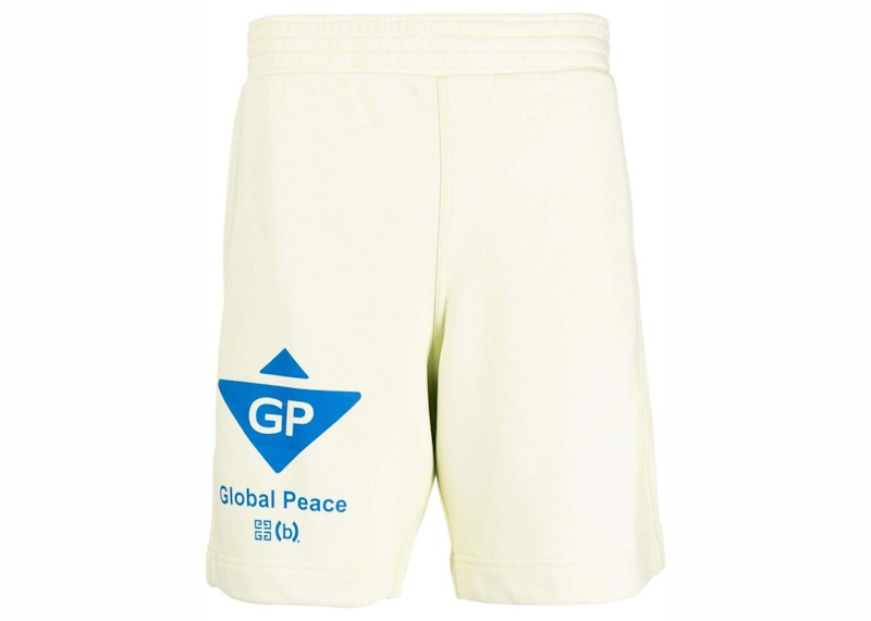 Pre-owned Givenchy Men's X Bstroy Graphicprint Track Shorts In Light Green