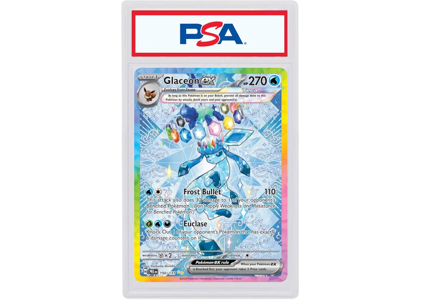 Glaceon ex 2025 Pokmon Scarlet & Violet Prismatic Evolutions Special Illustration Rare 150/131 (PSA or BGS Graded) - 2025 - US Glaceon ex 2025 Pokmon Scarlet & Violet Prismatic Evolutions Special Illustration Rare 150/131 (PSA or BGS Graded) - 2025 - US