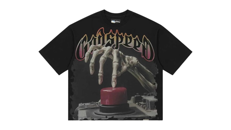 T-shirt rouge Godspeed Code noir