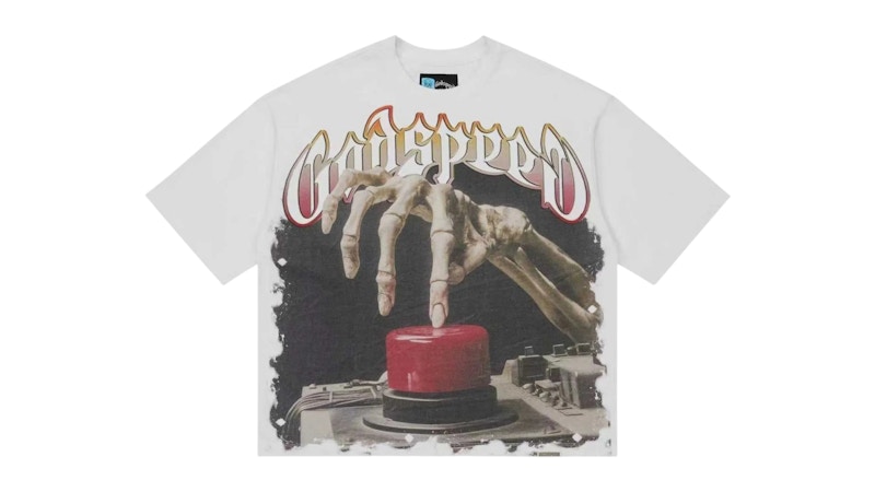 T-shirt rouge Godspeed Code blanc