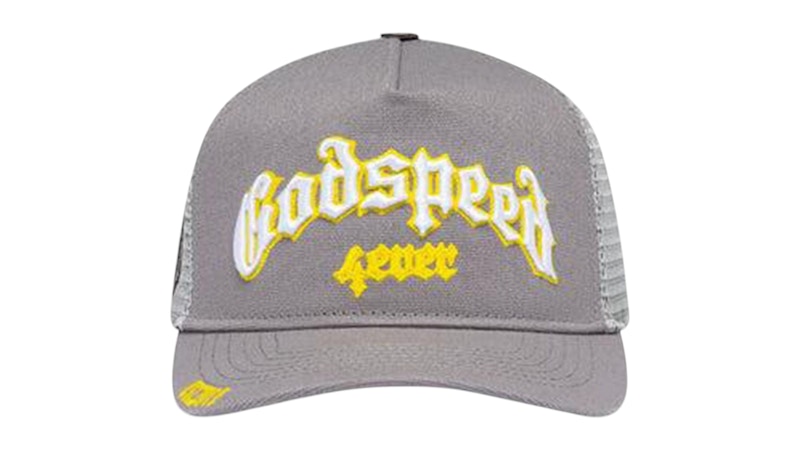 Pre-owned Godspeed Men's Forever Trucker Hat In Grey/yellow In Multi
