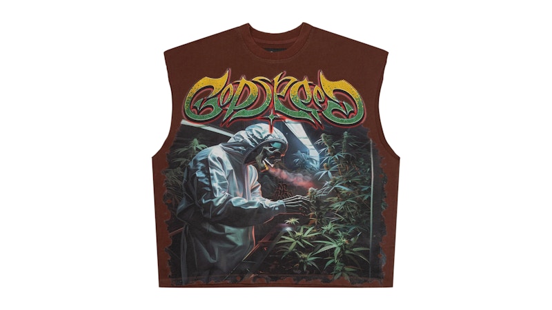 Pre-owned Godspeed Men's  Indoor Vvs Sleeveless Shirt In Brown