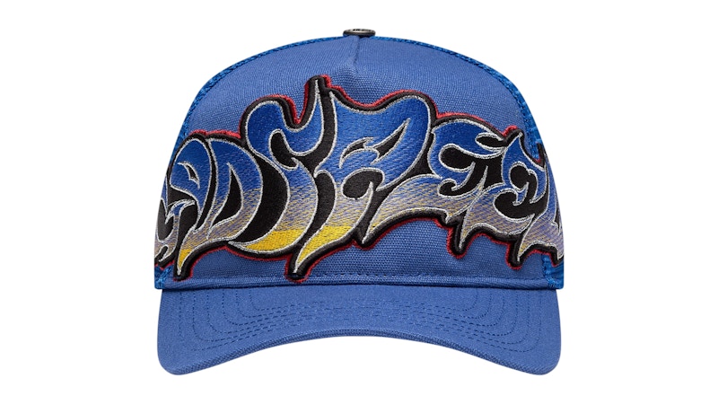 Pre-owned Godspeed Men's Neo Trucker Hat In Blue/yellow/red In Multi