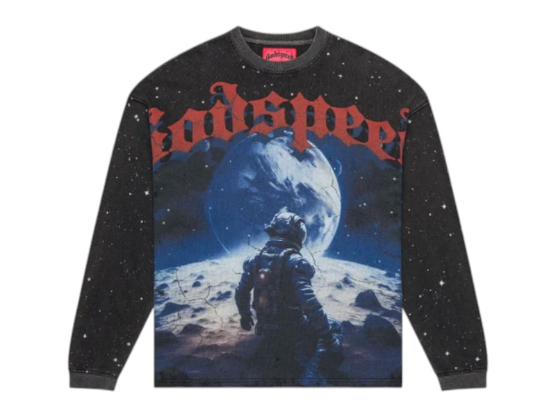 Pre-owned Godspeed Men's  No Looking Back Long Sleeve T-shirt In Black