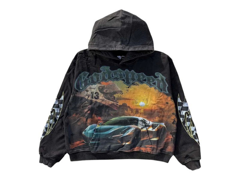 Godspeed Sunset Drift Hoodie Black Wash Men's - SS26 - US