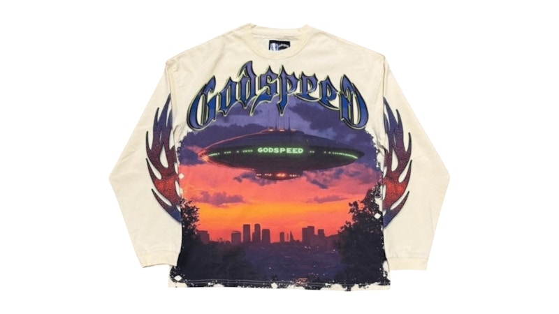 Pre-owned Godspeed Men's U.a.p Long Sleeve T-shirt In Bone In Brown