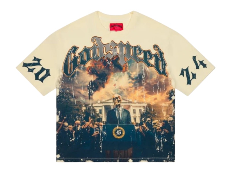 Pre-owned Godspeed Men's V.o.d 2024 T-shirt In Cream In White