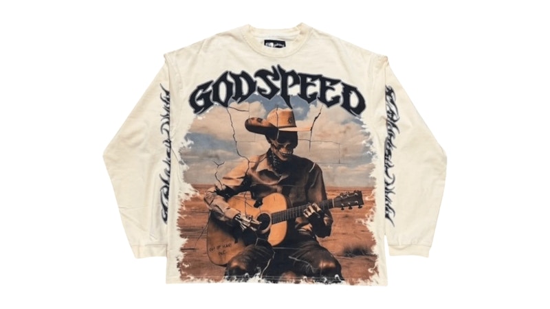 Pre-owned Godspeed Men's  Virtuoso Long Sleeve T-shirt In Bone In Brown