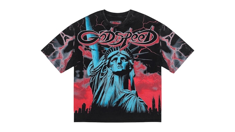 氣志團 Tシャツ GOD SPEED You Saturday night GODSPEED NEW YORK - V.O.D 2024 T-Shirt (Black wash)