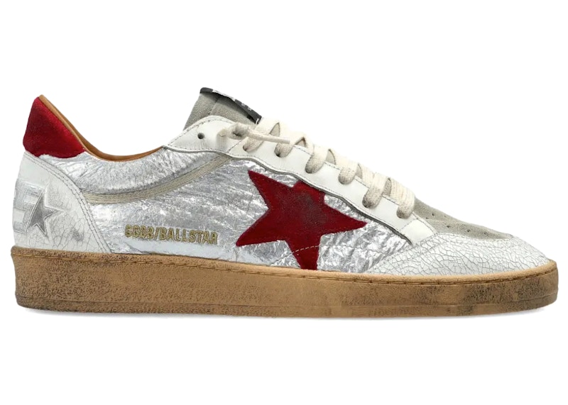 Golden Goose Ball Star Silver Red