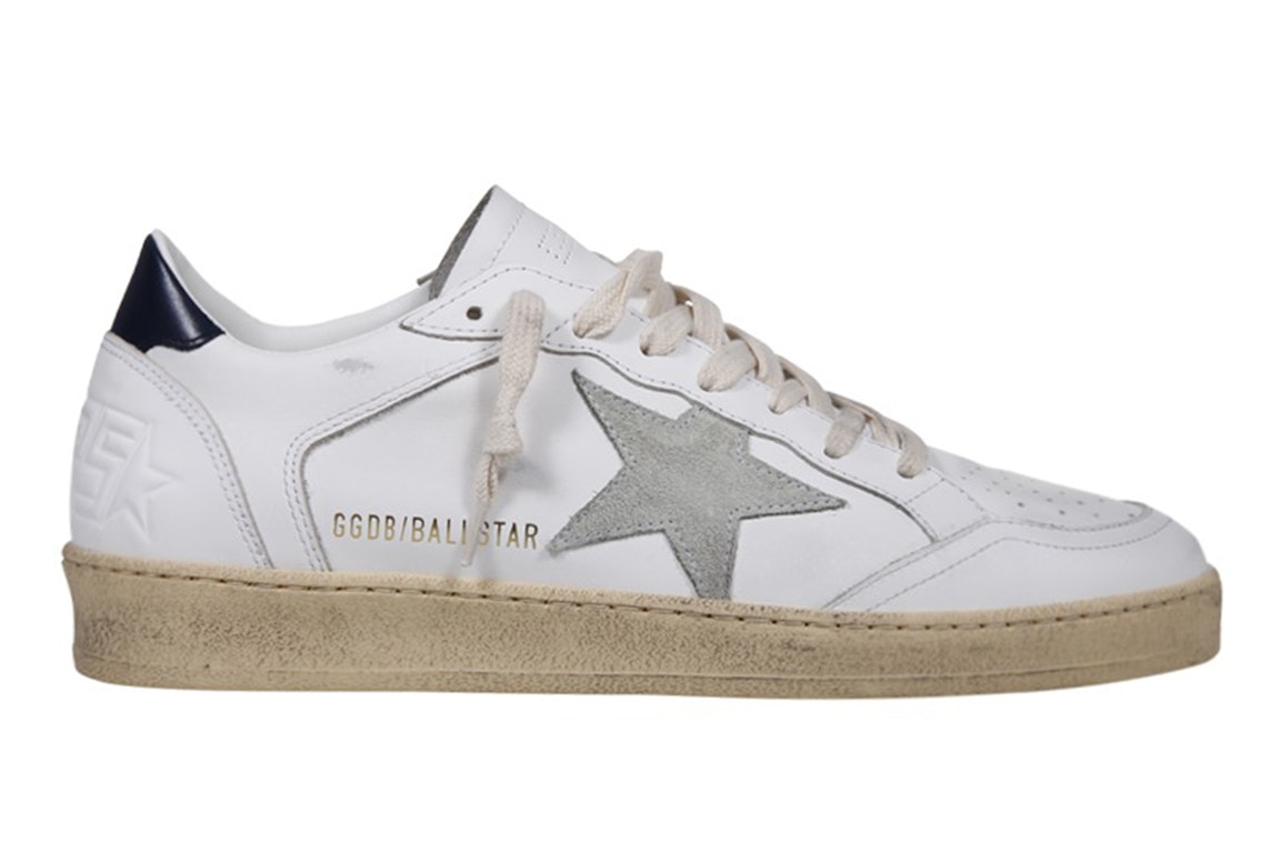 Pre-owned Golden Goose Ball Star White Ice Night Blue In White/night Blue