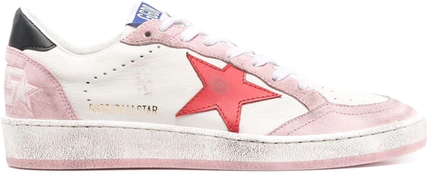 Golden Goose Ball-Star low White Pink Red (Women's ...