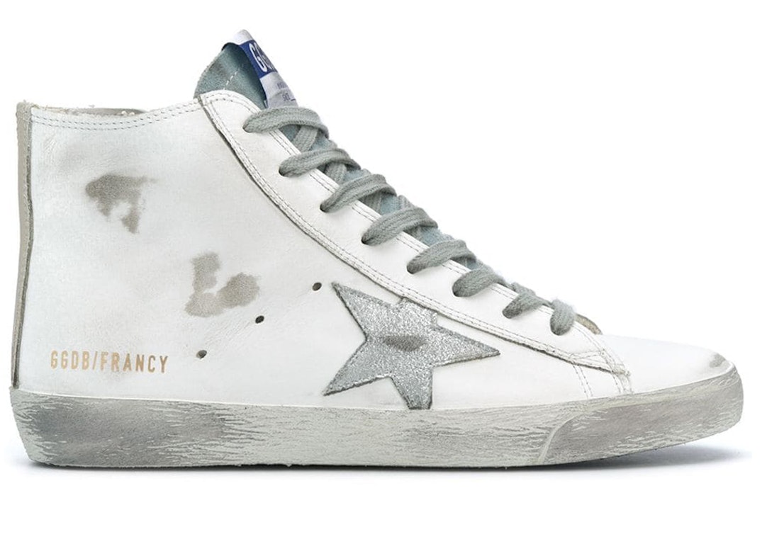 Pre-owned Golden Goose Francy Silver Star White Silver (women's) In White/silver