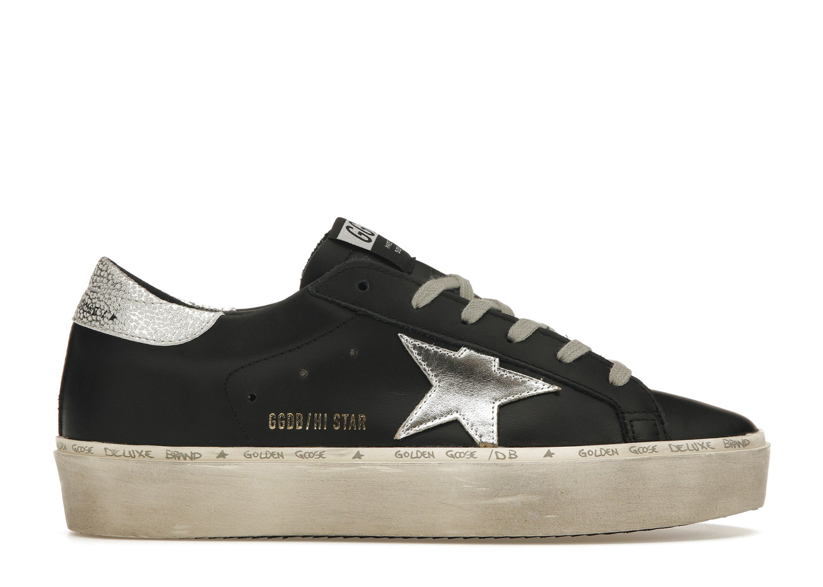 Golden Goose Hi-Star Black Silver (Women's) - GWF00118.F000328