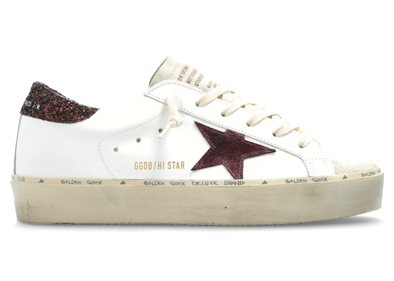 Golden Goose Hi Star Glitter Heel White Purple (Women's