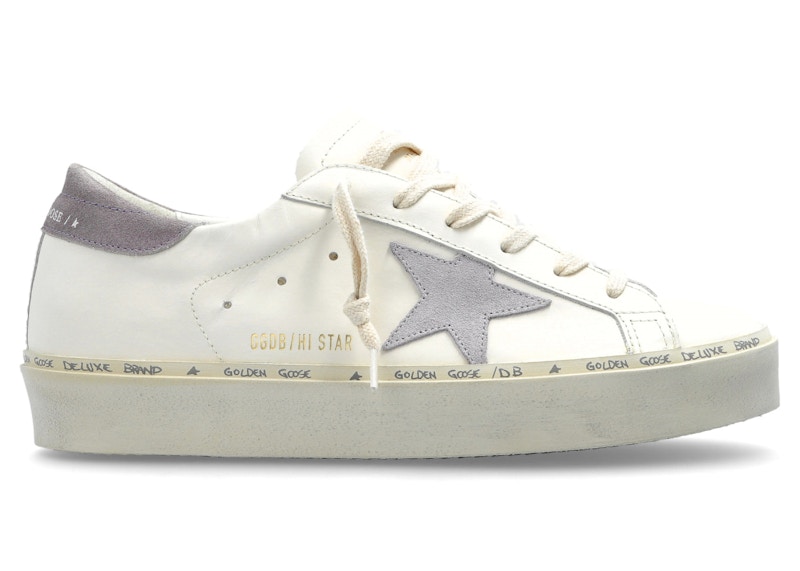 GOLDEN GOOSE|WOMEN'S HI STAR (WHITE/GOLDE/SILVER) Golden Goose Hi Star White Lillac (Women's) - GWF00118