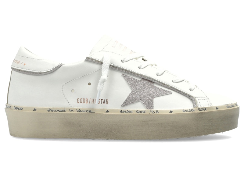Golden Goose Hi Star White Silver Off-White (Women's) - GWF00118