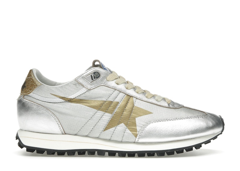 GOLDEN  マラソン スニカ GWF00683F005490 70138 Women's Marathon with silver ripstop nylon upper and gold star