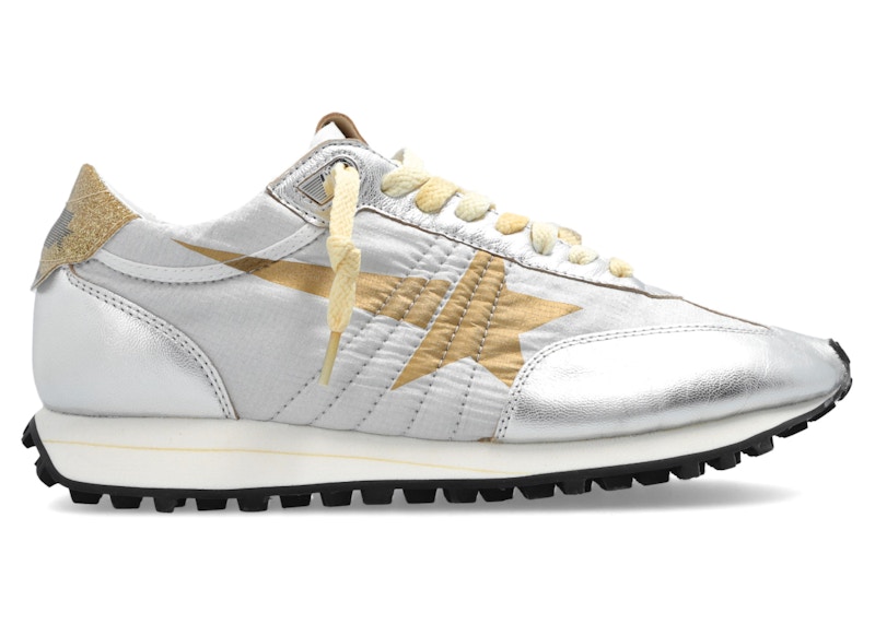Golden Goose Marathon Silver Gold Star (Women's) - GWF00683