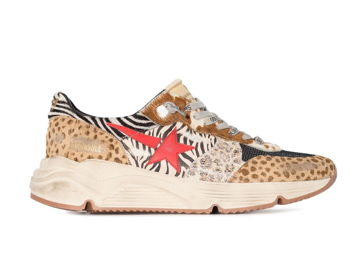 Golden Goose Running Sole Safari Print Multi