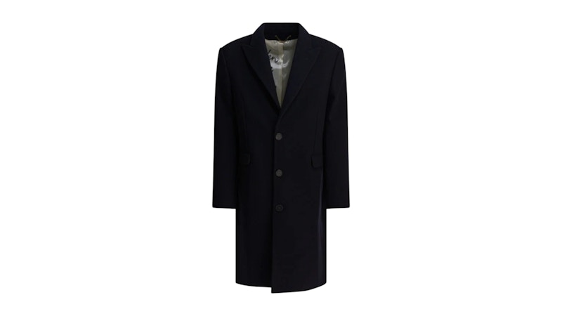 Golden Goose Single-Breasted Wool Coat Blue